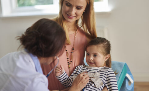 Routine examination at naturopathic doctor office